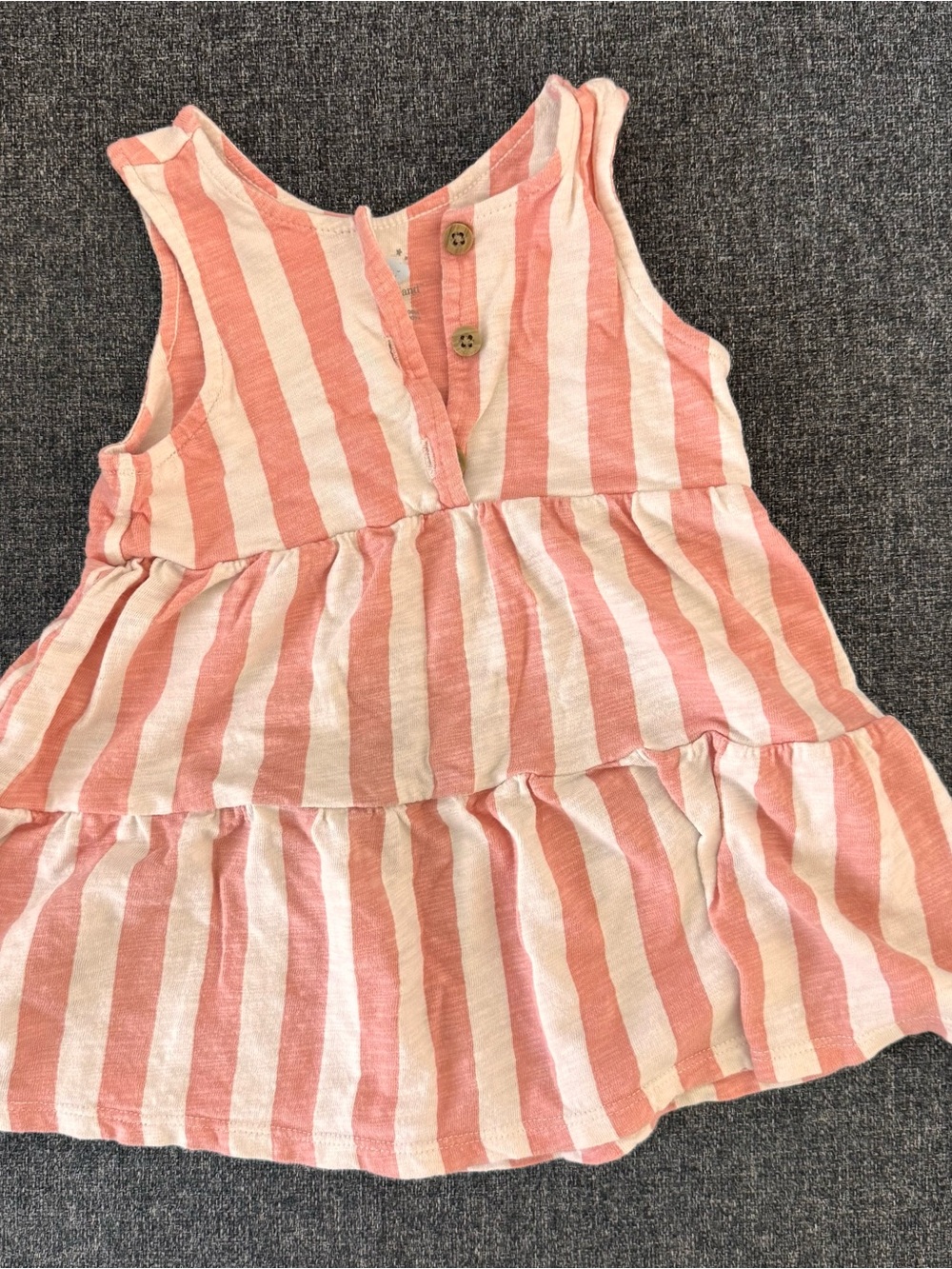 Target Cloud Island Pink & Cream Striped Tiered Tank Dress